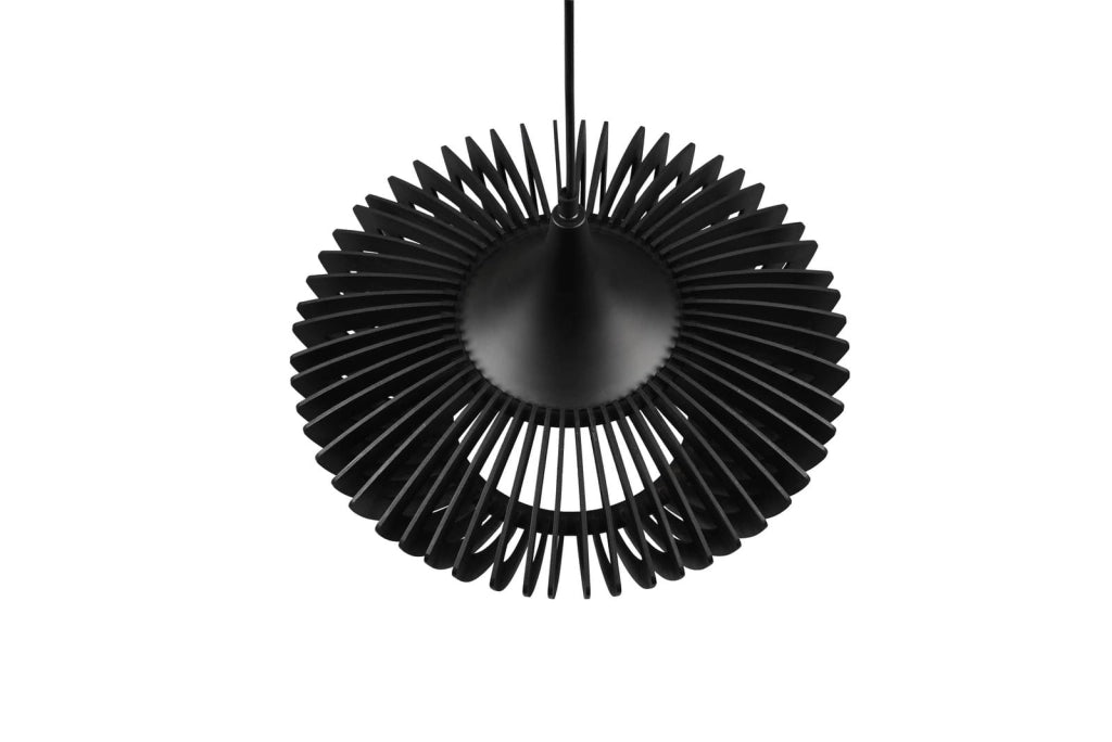 Lampada a sospensione Trio Colino nera Ø40cm legno