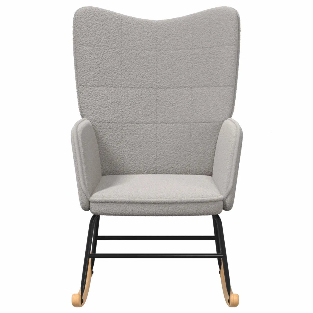 Sedia a dondolo Grigio chiaro Tessuto Sherpa 42001783
