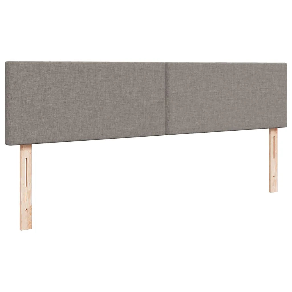 vidaXL Struttura Letto Pouf con Materasso Tortora 160x200cm in Tessuto