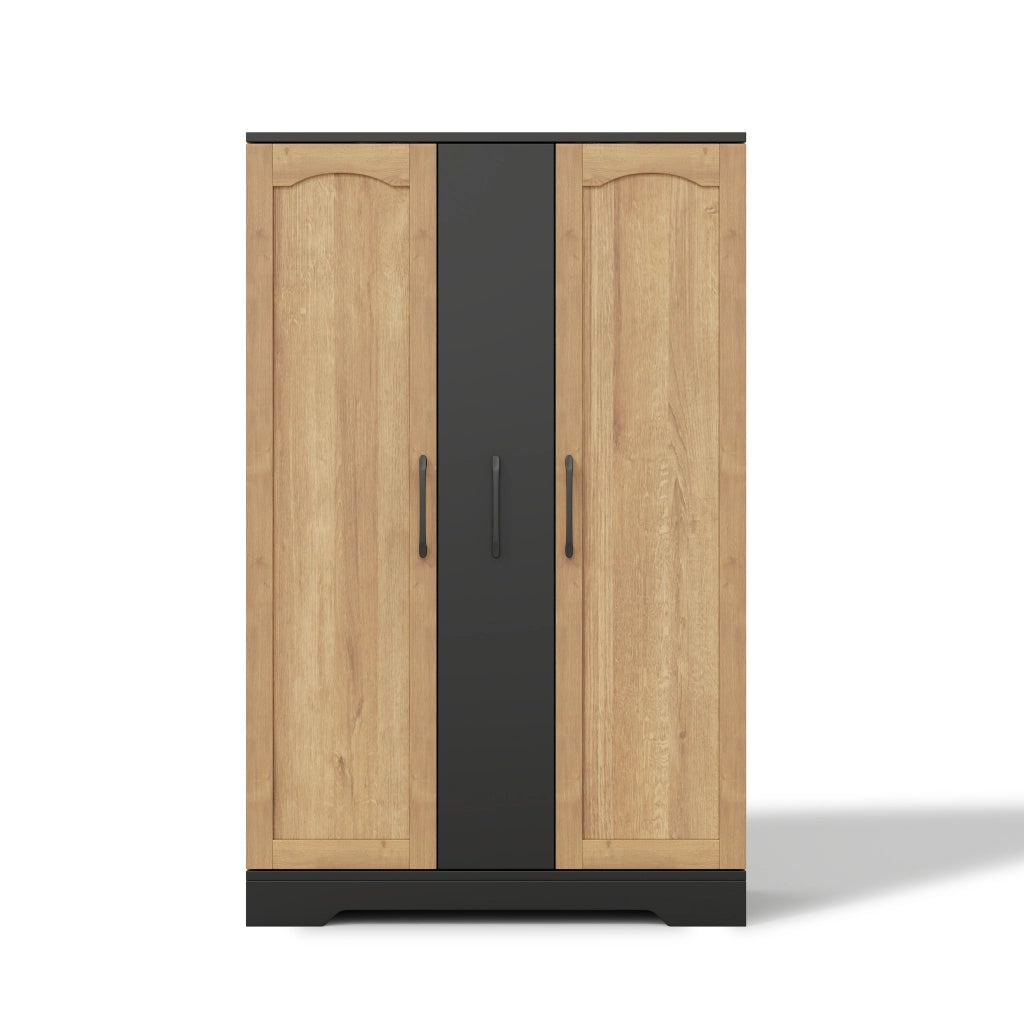 Credenza da cucina con doppia anta e ripiani regolabili, 120 × 78 × 35 cm, nero
