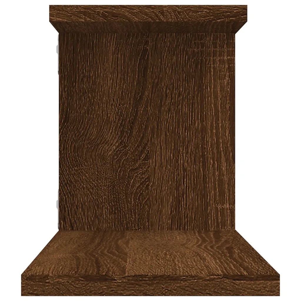 Scaffale TV Parete Rovere Marrone 125x18x23cm Legno Multistrato 815878