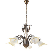 Lampadario 5 luci Lucrezia Bronzo