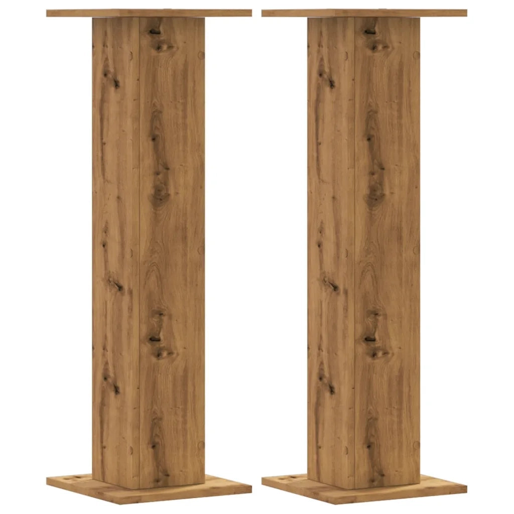 vidaXL Supporti Piante 2 pz Rovere Artigianale 30x30x95 cm Truciolato