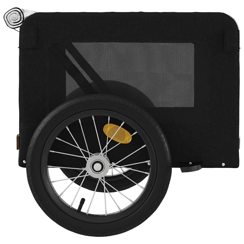 Rimorchio da Bici per Animali Nero Oxford e Ferro CFW2760042