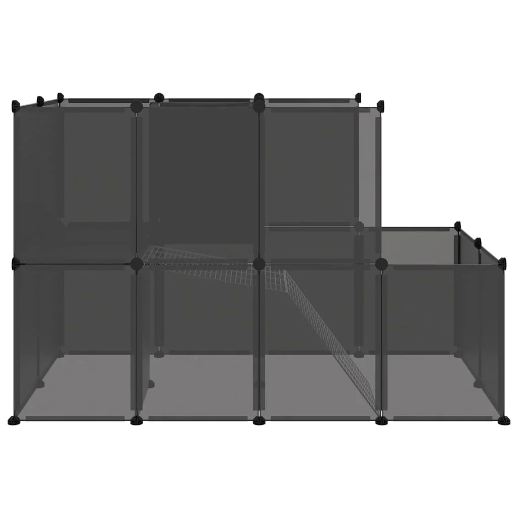Gabbia per piccoli animali 142 x 74 x 93 cm PP e acciaio nero 02_0041646