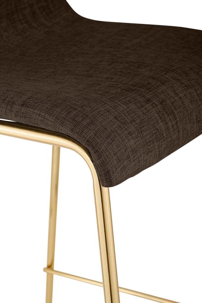 Sgabello da bar Hoover in tessuto 4 piedi oro 2