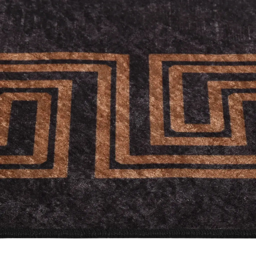 Tappeto Lavabile Nero e Oro 400x300 cm 136629