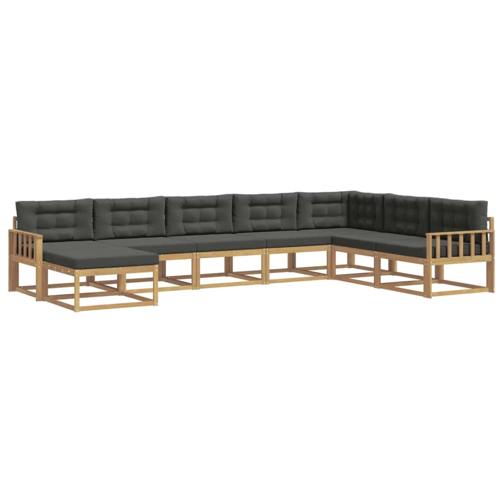 Set di divani da esterno 8 pcs Bianco e Antracite