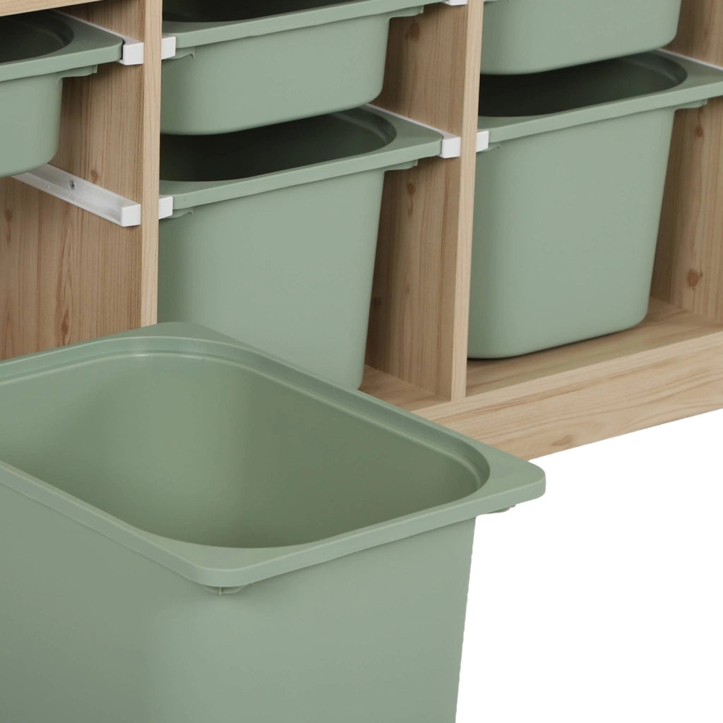 Mobile contenitore per bambini decorazione legno 6 contenitori