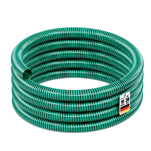 Tubo spiralato per aspirazione, verde, da 10m Ø 38mm (1 1/2") - Made in Europe