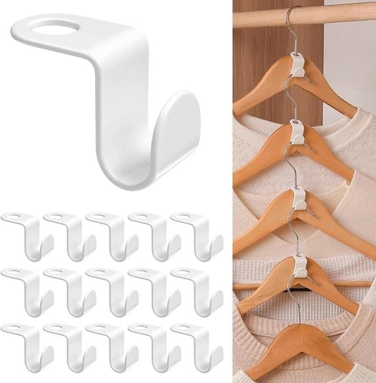 70 pezzi di attaccapanni spaziali hanger organizer in alluminio - Bianco