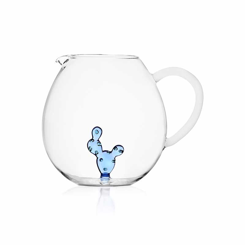 BROCCA IN VETRO CACTUS BLU desert plants 2,70lt