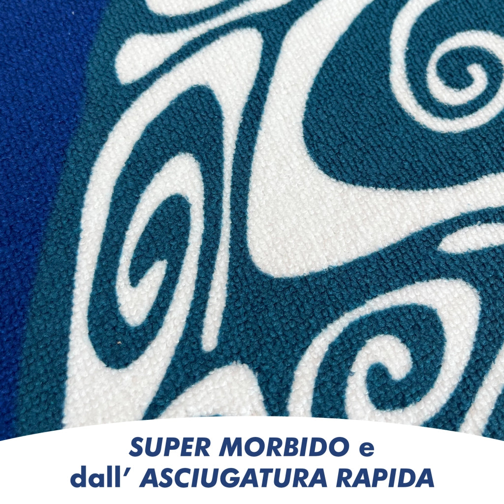 Telo Mare Asciugamano Da Spiaggia Misura Grande 100x180 Cm Assorbente In Morbida Microfibra Leggero Stampe Moderne Sabbia Lettino Vacanze Piscina Tartaruga