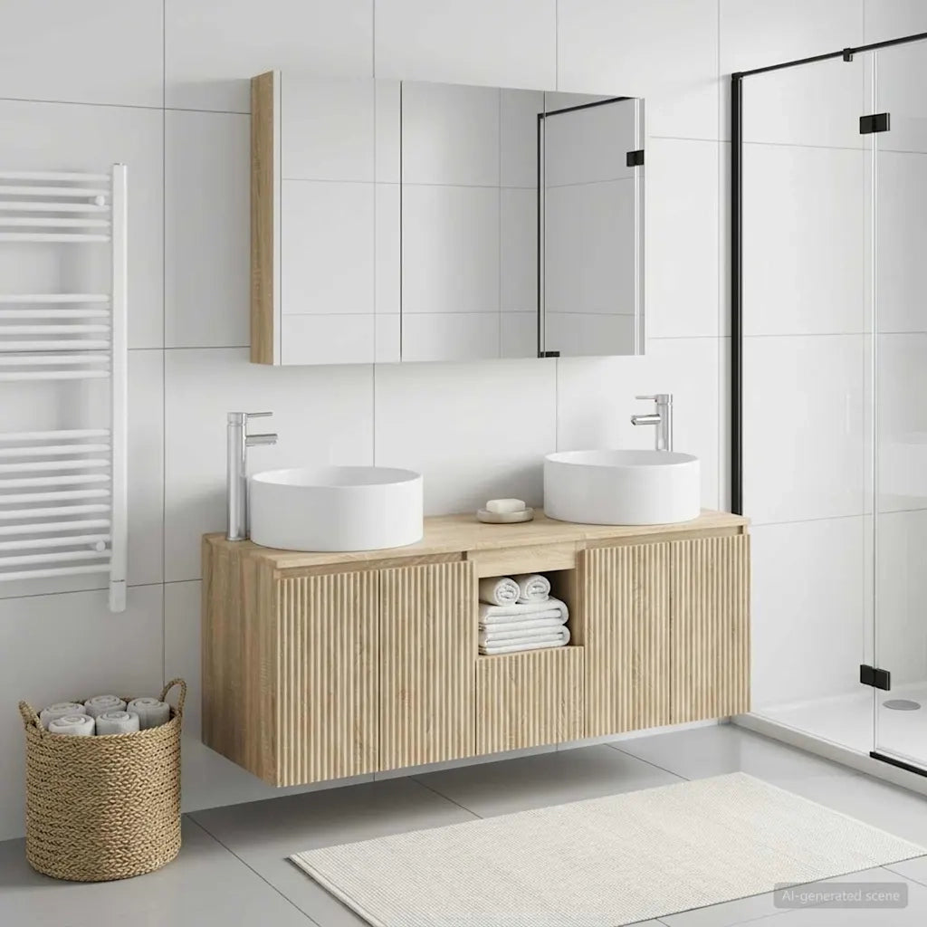 Set di Armadi da Bagno 4 pcs Rovere Sonoma 103,5 x 15,5 x 70 cm 3406585
