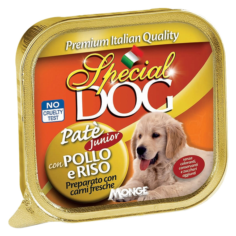 Alimento per Cani Pollo e Riso Monge Pate Special Dog 24 Pezzi 150 gr