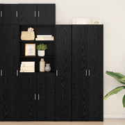 Highboard Rovere Nero 30x42.5x185 cm Legno di ingegneria