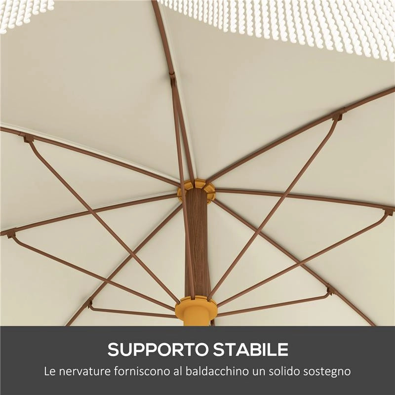 OMBRELLONE DA SPIAGGIA SALVASPAZIO CON PROTEZIONE UV40+ E BORSA DI TRASPORTO, CREMA
