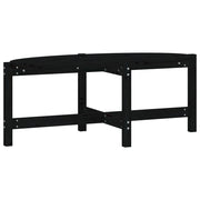 Tavolino da salotto | Tavolino da caff¨¨ | Tavolino da Soggiorno Nero 118x63x45 cm in Legno Massello di Pino