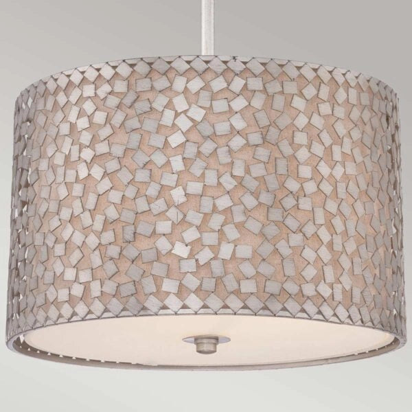 Lampada a sospensione Confetti argento anticato 3xE27 Quoizel