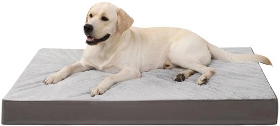 Letto per cani XXL, cuscino per cani per cani grandi, lavabile 121x75cm, letti per cani con copertura rimovibile, guanciale per cani a doppia faccia rovesciabile, grigio