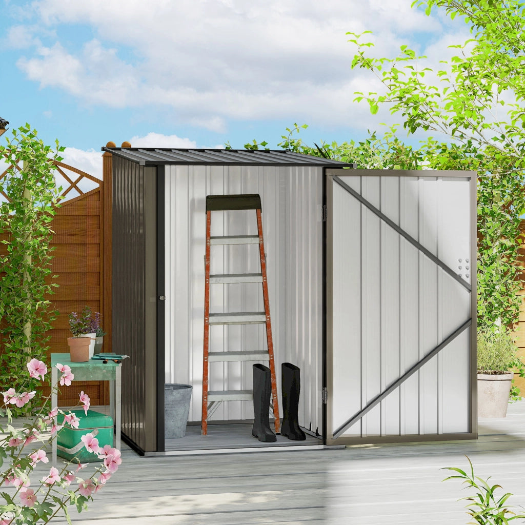 Capanno per attrezzi in acciaio ¨C zephmum ¨C marrone 100x103x160cm
