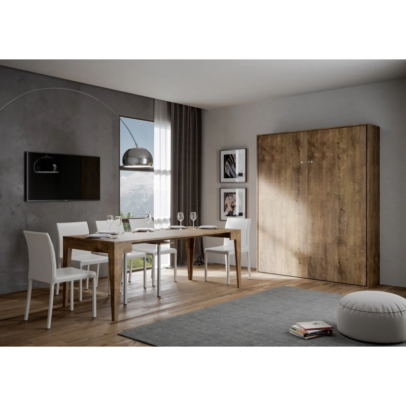 Letto a scomparsa 160 verticale Kentaro - Noce