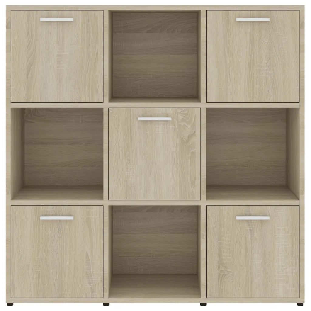 Libreria-Scaffale per Libri-Mobile di Stoccaggio Rovere Sonoma 90x30x90 cm in Legno Multistrato