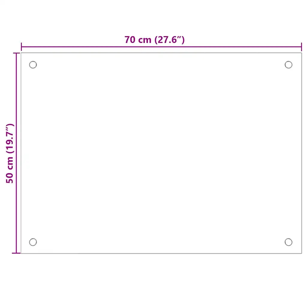 Paraschizzi per Cucina Trasparente 70x50 cm in Vetro Temperato CFW3507376