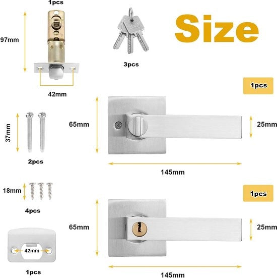 Accessori per serrature - Accessori per porte - Accessori per maniglie di porta - Maniglia di porta e maniglia di porta set