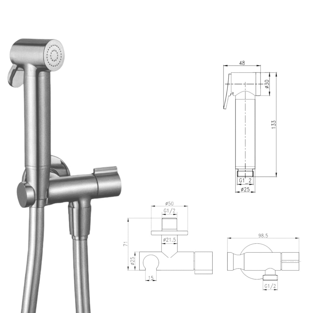 Set doccetta per wc con rubinetto