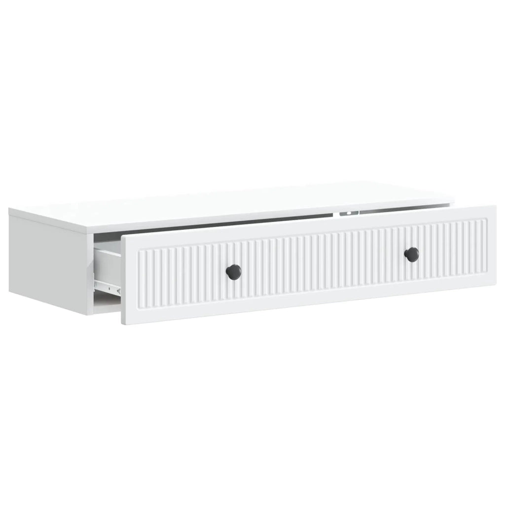 Tavolino da Parete Laterale Bianco 87,5 x 34,5 x 17 cm 897985