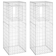 Cesti a Gabbione a Torre 2 pz 50x50x140 cm in Ferro
