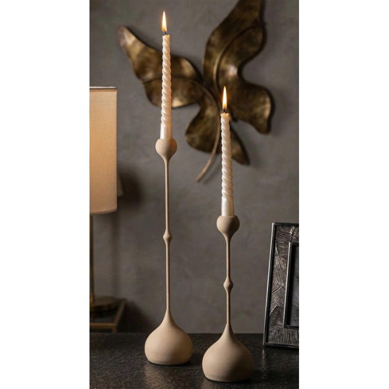 Porta Cand Slimmy Crema Set 2 Pz cm ø 8x26-8x37