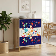 Cassettiera MAINZ Stampa floreale 66 x 36,5 x 75 cm Sonoma 8007364