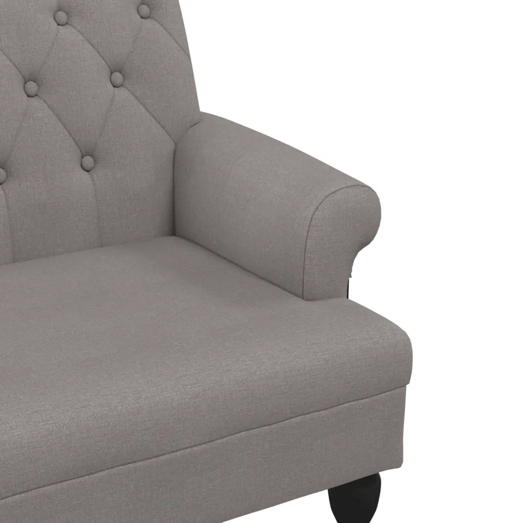 Panca con Schienale-Divano Sedia Tortora 120x62x75,5 cm in Tessuto