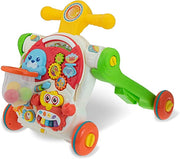 Teorema 67318  Primi Passi Multifunzione per bambini, 4 giochi in 1: Girello, Quadriciclo, Monopattino e Tavolino Multig
