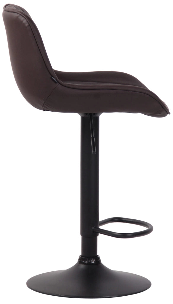 Set di 2 sgabelli da bar Lentini in similpelle marrone,nero