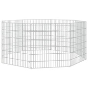 Recinto per Animali Ruspante 8 Pannelli 54x60 cm Ferro Zincato CFW9496090