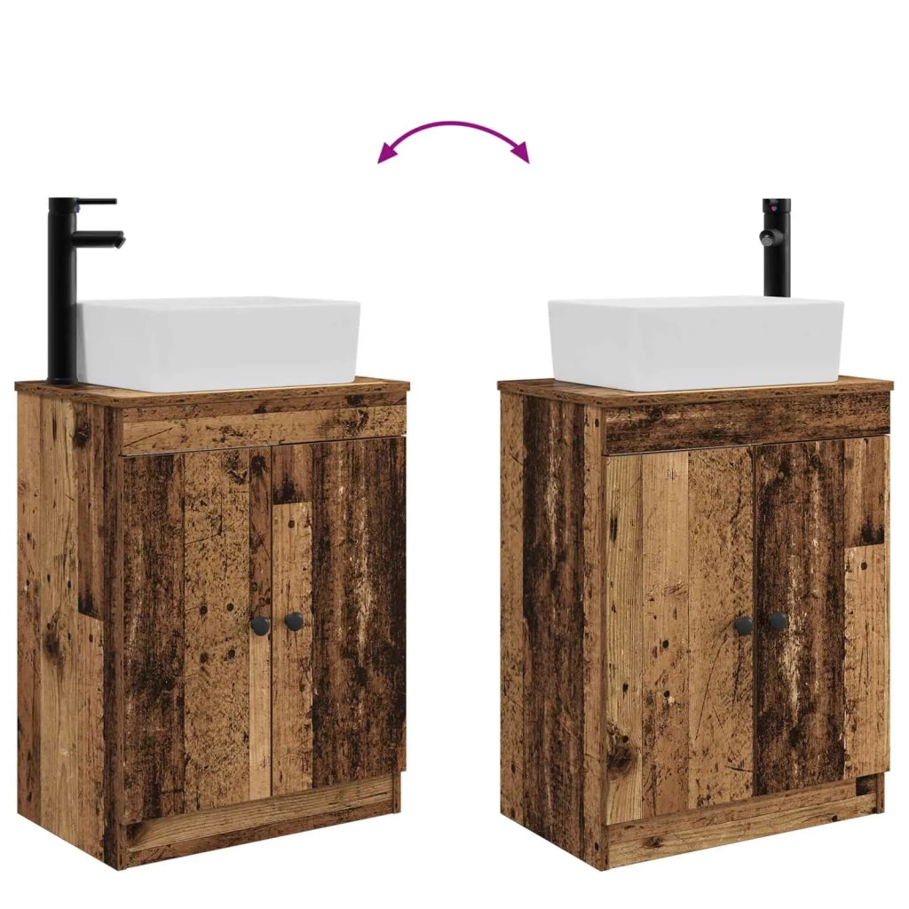 Mobile da bagno con lavabo Legno antico 54 x 35 x 83 cm