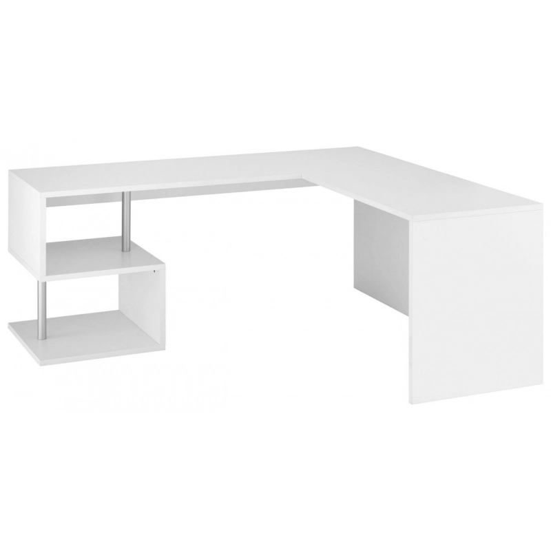 Scrivania Esse Angolare – 160x77,5x60 – Bianco Lucido