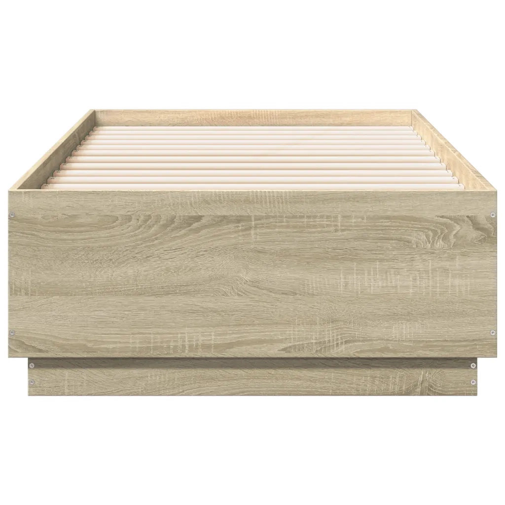 Giroletto Luci LED Rovere Sonoma 90x190 cm in Legno Multistrato 3209662