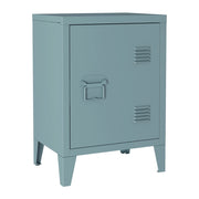 Comodino in acciaio laminato 57 x 40 x 30 cm grigio-blu 03_0008682
