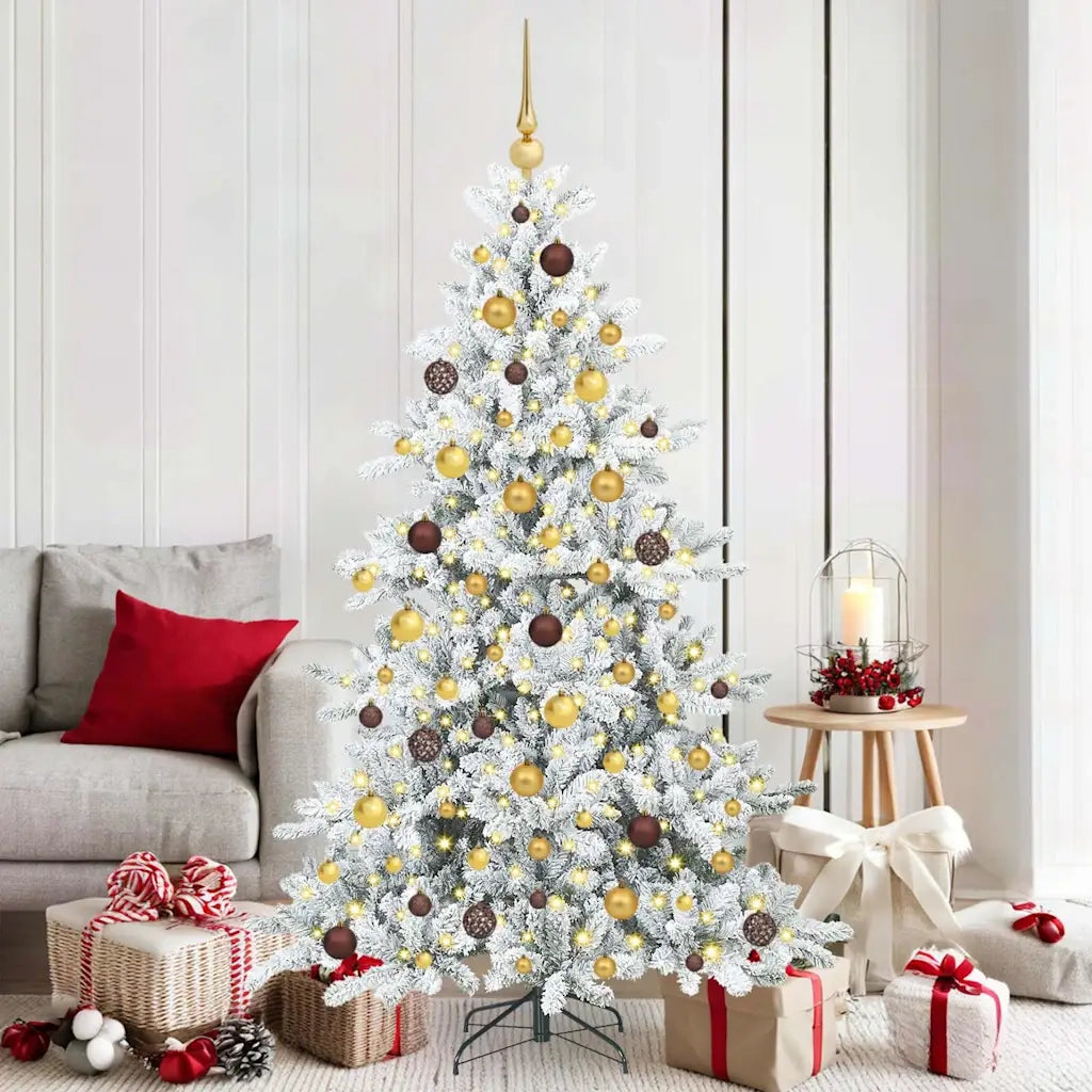 Albero di Natale Artificiale con Rami Pieghevoli Bianco 180 cm 3397715