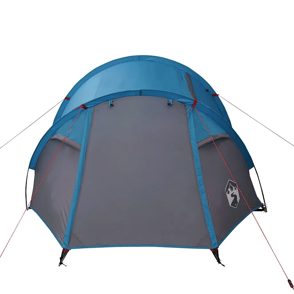 Tenda da Campeggio a Tunnel per 3 Persone Blu Impermeabile 94391