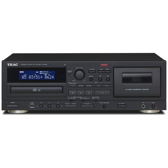 Registratore cassette più lettore cd teac ad-850 colore nero - AD850SEB