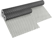 Pavimento Tappeto Gomma 100x1100 cm Pvc Bollato Rivestimento Antiscivolo Grigio Made In Italy