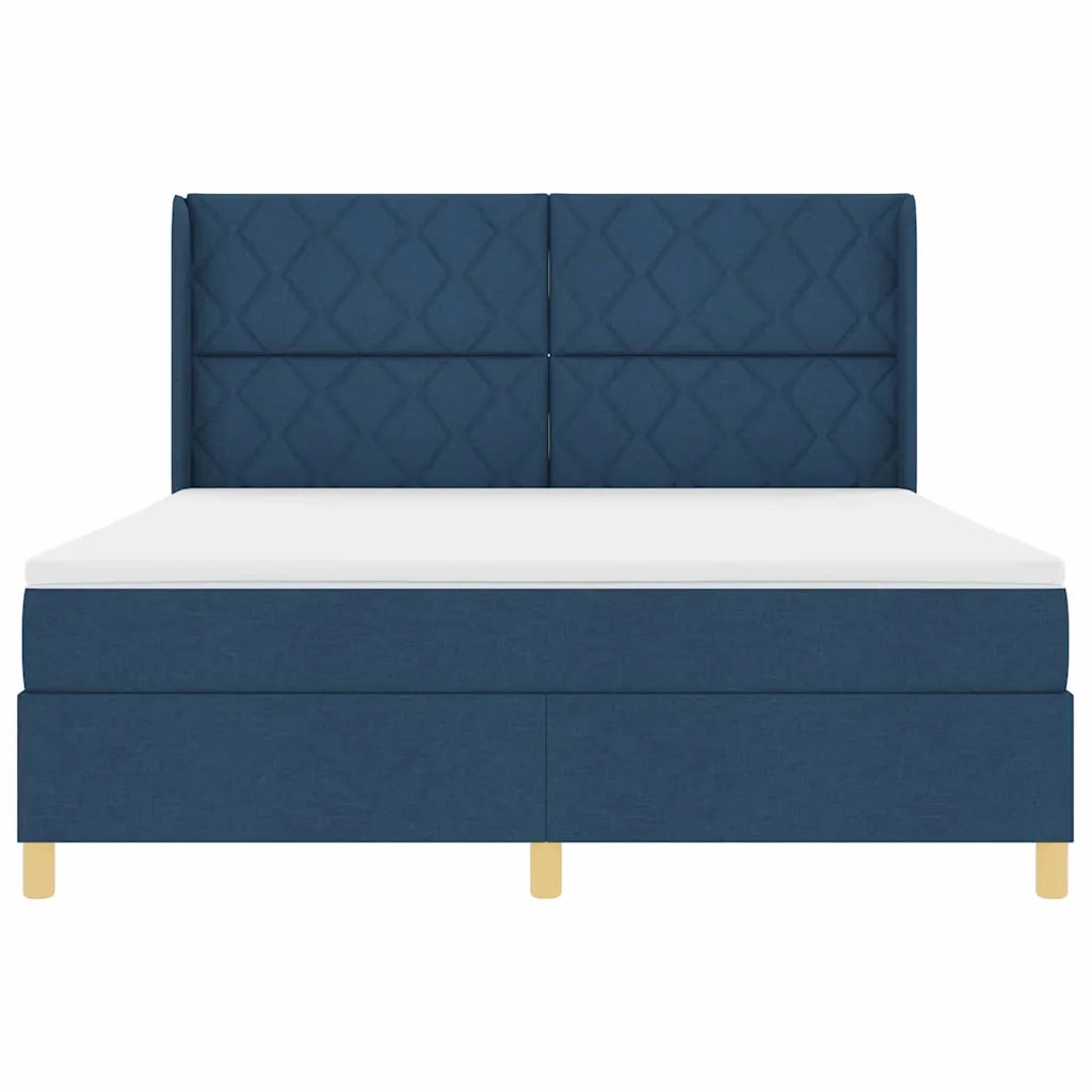 Letto a molle con materasso Blu 180 x 200 cm Tessuto 3343776
