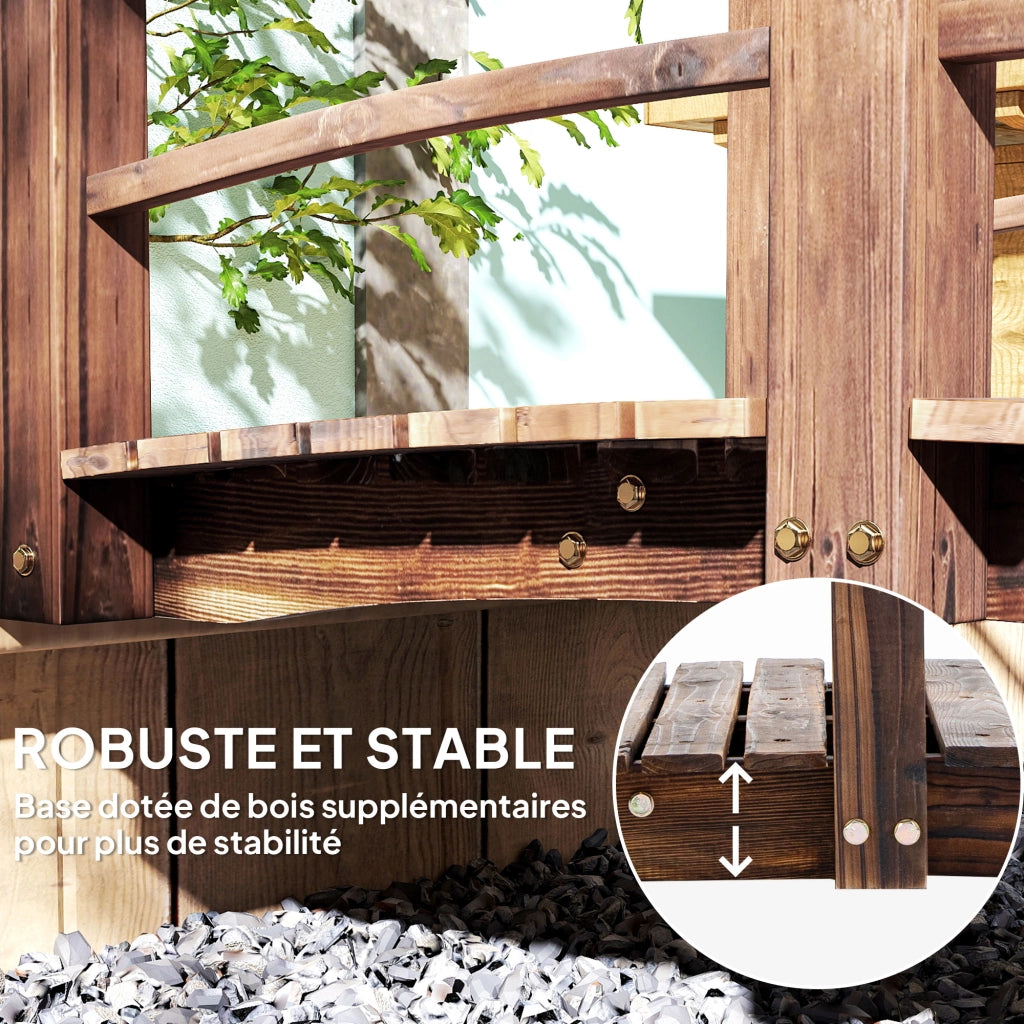 Ponticello da Giardino ¨C zephmum ¨C Legno di Pino 152.5x67x48 cm