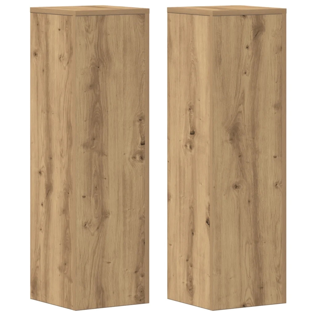 Supporti per Piante 2 pz Rovere 25x25x80 cm in Multistrato 852950