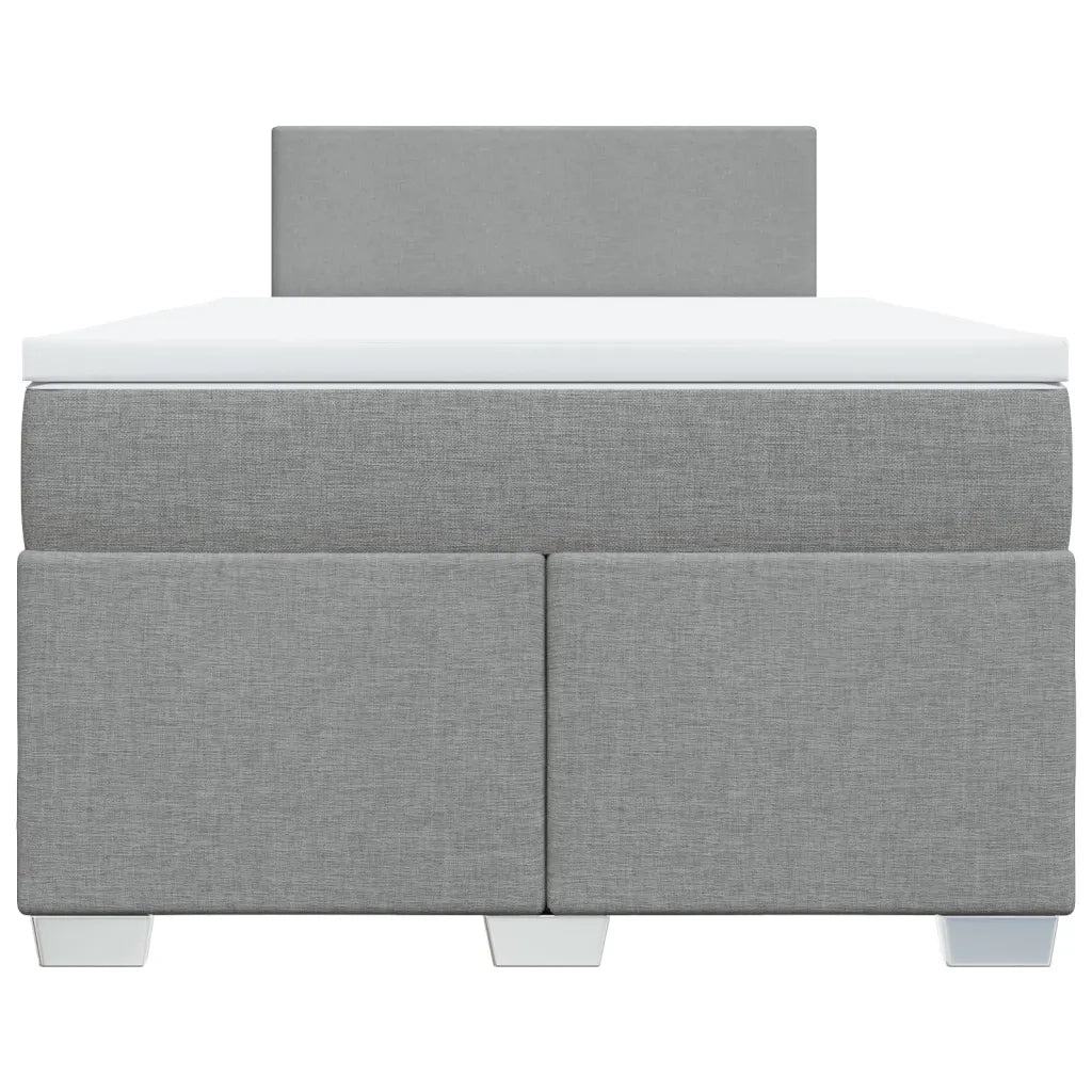 Giroletto a Molle con Materasso Grigio Chiaro 120x200cm Tessuto 3288148